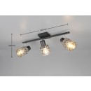 Trio TR86423032 bodové stropné svietidlo JACK  | 10W E27 | čierna | dymová