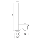 Redo 01-3012 LED stojacia lampa PILON | 57W integrovaný LED zdroj | 6885lm | 3000K