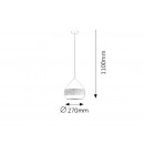 RABALUX 2279 Kaia závesné svietidlo E27 1x40W biele