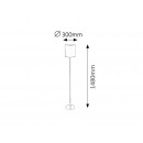 RABALUX 2539 Monica textilné stojanové svietidlo E27 60W sivé / chróm