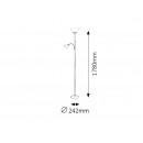 Rabalux 4188 stojacie svietidlo Action 1x100W + 1x25W | E27 + E14