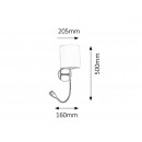 Rabalux 6529 Larkin Nástenné svietidlo E27, LED 1x MAX 40W 3W = 205L 2800K