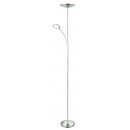 Rabalux 7006 LED stojaca lampa s čítacou lampičkou Vlasta 18W a 5W | 3000K - chróm