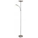 Rabalux 7006 LED stojaca lampa s čítacou lampičkou Vlasta 18W a 5W | 3000K - chróm
