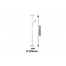 Rabalux 7006 LED stojaca lampa s čítacou lampičkou Vlasta 18W a 5W | 3000K - chróm