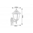Rabalux 7836 Madrid exteriérové ​​nástenné svietidlo so senzorom zlatej E27 1 x max. 60W IP43