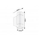 Rabalux 8119 Phoenix exteriérové ​​nástenné svietidlo šedé GU10 2xmax 10W IP54