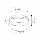 Rabalux 8770 Graz nástenné svietidlo LED 12W = 1200L 4000K IP54