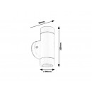 Rabalux 8833 Medina exteriérové ​​nástenné svietidlo čierne GU10 2xmax 10W IP44