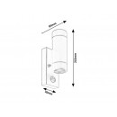 Rabalux 8835 Medina exteriérové ​​nástenné svietidlo so senzorom čiernej GU10 2xmax 10W IP44