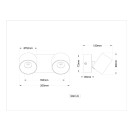 Globo 56961-2S LED bodové stropné svietidlo RAE  | 6W integrovaný LED zdroj | 480lm | 3000K