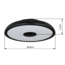 Globo 41366B LED stropnica s reproduktorom Raffy 1x18W | 820lm | 3000-6500K | RGB | IP44