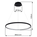 Globo 67192-29B LED závesný luster Ralph 1x29W | 1250lm | 3000K