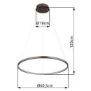 Globo 67192-29BR LED závesné stropné svietidlo RALPH  | 29W integrovaný LED zdroj | 1400lm | 3000K