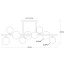 Globo 56135-9D LED prisadený luster Riha 9x3W | G9 | 720lm | 3000K