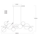 Globo 56135-9H LED závesný luster Riha 9x3W | G9 | 720lm | 3000K