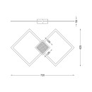 Zuma Line 003064-026805 LED prisadené stropné svietidlo HEX integrovaný LED zdroj