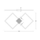Zuma Line 003064-026806 LED prisadené stropné svietidlo HEX integrovaný LED zdroj