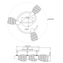 Globo 54985-3 prisadené stropné svietidlo Roy 3x40W | E14 - satinované sklo, chróm