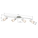 Globo 54985-4 prisadené stropné či nástenné bodové svietidlo 4x40W | E14 - satinované sklo, chróm