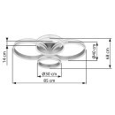 Globo 67260-90 LED prisadené stropné svietidlo RUBIO  | 90W integrovaný LED zdroj | 4200lm | 2700-6500K