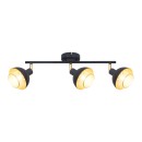 Italux SPL-27357-3-BK-GD bodové stropné svietidlo Savio | 3x40W E27