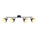 Italux SPL-27357-4-BK-GD bodové stropné svietidlo Savio | 4x40W E27