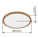 Globo 41562-18WW LED prisadené stropné svietidlo SAPANA | 18W integrovaný LED zdroj | 1600lm | 3000K