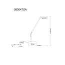 Globo 58504TSA LED stolná lampička SILVIO | 6.5W integrovaný LED zdroj | 350lm | 2700/3350/4000K | vypínač