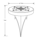 Globo 33414 vonkajšie solárne svietidlo 2set 8x0,1W | 4000K | IP44 - na zapichnutie, čierna, nerez