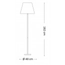 Ideal Lux 161716 stojaca lampa Nordik 1x60W | E27 - čierna
