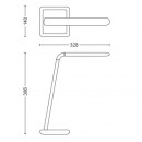 Stolná LED lampa Philips Jabiru 66016/93 / P3 antracitová 4000K
