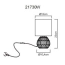Globo SYLAS 21730W stolná lampička E14