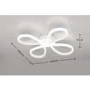 Trio T645610131 LED prisadené stropné svietidlo FLY | 22W integrovaný LED zdroj | 2600lm | 4000K