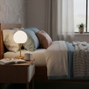 Italux TB-92039-GD LED stolná lampička Cave | 4.8W integrovaný LED zdroj | 495lm | 3000K | vypínač | zlatá | opálová