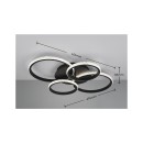 Trio Reality TR67364132 LED prisadené stropné svietidlo CIRES | 27W integrovaný LED zdroj | 3400lm | 4000K