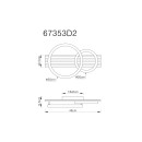 Globo TISHA 67353D2 LED prisadené stropné svietidlo | 18W LED | 850lm | 3000K