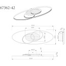 Globo 67362-42 LED prisadené stropné svietidlo TISHA  | 40W integrovaný LED zdroj | 1700lm | 3000K