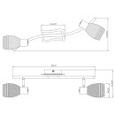 Globo 541010-2 prisadené stropné či nástenné bodové svietidlo 2x40W | E14 - opál, satinované sklo