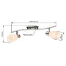 Globo 541010-2 prisadené stropné či nástenné bodové svietidlo 2x40W | E14 - opál, satinované sklo