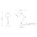 Globo 21503 stolná lampička Tongariro 1x40W | E27