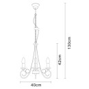 Globo 69003-3 závesné stropné svietidlo Truncatus 3x40W | E14 - mosadz