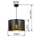 Globo 15342 závesné stropné svietidlo Tunno 1x40W | E27
