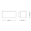 Ideal Lux 158822 vonkajšie nástenné svietidlo Andromeda Grigio 1x60W | E27 | IP55 - šedé