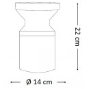 Ideal Lux 158891 vonkajšia lampa Torre Small Antracite 1x15W | E27 | IP44 - čierna