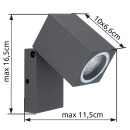 Globo 34164W vonkajšie nástenné svietidlo Veronika 1x35W | GU10 | IP44