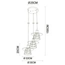 Globo 15086-3BH závesný luster Viejo 3x60W | E27