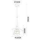 Globo 15086BH závesný luster Viejo 1x60W | E27