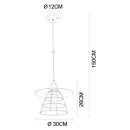 Globo 15086BH1 závesný luster Viejo 1x60W | E27