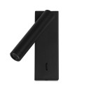 Italux WL-21017-BL LED bodové nástenné svietidlo Cali | 2.5W integrovaný LED zdroj | 3000K | vypínač | čierna